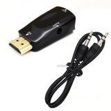 HDMI-compatible to VGA Adapter Male To Famale HD 1080P Audio Cable Converter For PC Laptop TV Box Computer Display Projector