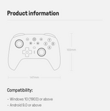 8BitDo Ultimate 2 Wireless Gaming Controller for PC & Android with TMR Joysticks, Switchable Triggers, Motion Control, 8Speed