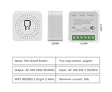 16A WiFi Smart Switch DIY Wireless Tuya Smart Home Alexa Yandex Alice Mini Interruptor Two Way Voice Control Smart Life