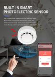 ONENUO Tuya WiFi Smoke Detector Photoelectric Sensor Fire Alarm Home Kitchen Security System Work With Smart Life APP