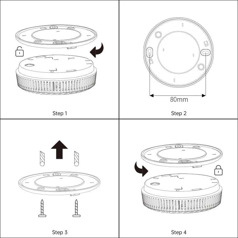 Built-in 10 Year Battery Smoke Detector WiFi Function Tuya Smart Home Parlor Child Room Kitchen Shop Fire Sound Alarm Sensor