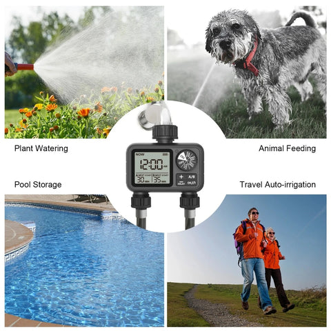 Newest 2-outlet Digital Water Timer Independent Programming Control Adjustable Sprinker Easy Installation Garden Lawn Irrigate