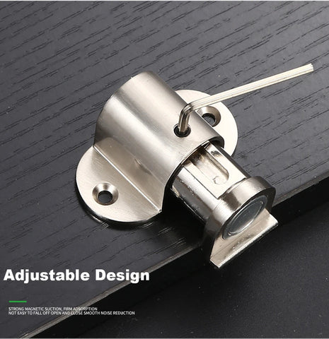 1-5pcs Adjustable Door Stop Punch-free Magnetic Door Stopper Zinc Alloy Anti-collision Door Holder Hidden Doorstop Door Hardware