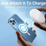 Luxury Magnetic Wireless Charge for Magsafe Case for iPhone 15 14 13 12 11 16 Pro Max Transparent Case XR X XS 8 Plus Back Cover