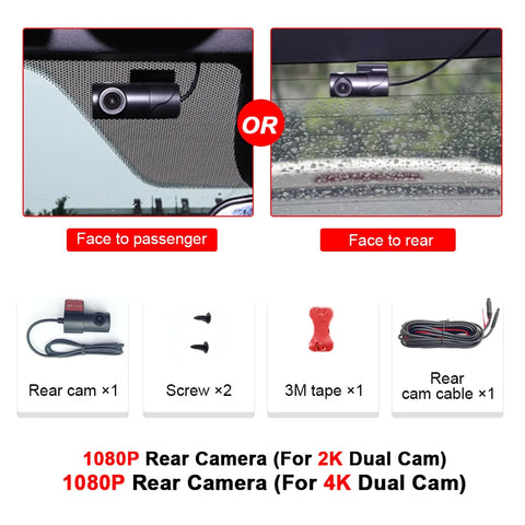 Customized 4K HD Plug and play WIFi Car DV Dual Lens For Great Wall Haval H3 Video Recorder Recording Devices APP control