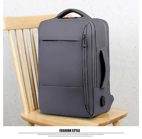 Men Large Capacity Backpack USB Charging Male Laptop Bagpack Waterproof Business Travel Back Pack Luggage Bag Mochila