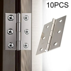 10pcs Stainless Steel Door Hinges Cabinet Doors Windows Wooden Box Flat Hinge Home Furniture Hardware Accessories