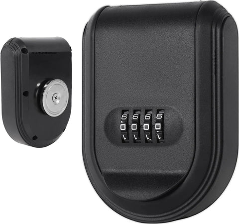 Magntic Key Lock Box with 4 Digit Combination Lock Hider Under Car Magnetic Key Holder with Strong Magnet for Indoors Outdoor