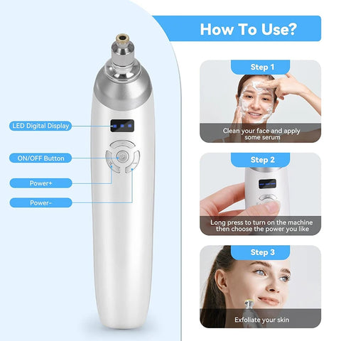 Protable Diamond Microdermabrasion Machine Handheld Blackhead Removal Facial Skin Care Beauty Device for Acne Scars