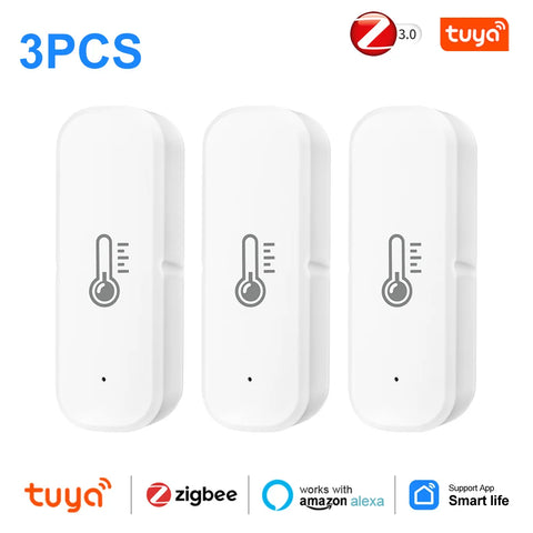 Tuya Smart Zigbee Temperature And Humidity Sensor Smart Home Thermometer Monitor smart life Compatible With Voice Control Alexa