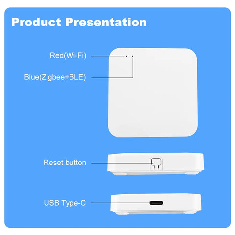 Tuya Smart Multi-Mode Gateway ZigBee Bluetooth Gateway Hub Smart Life APP Remote Control Bridge Compatible Work for Alexa Google