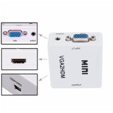 HDMI to VGA Converter With Audio VGA to HDMI Converter HDMI Adapter for Notebook Xbox360 DVD PS3 PC HD 1080P TV Box Projector