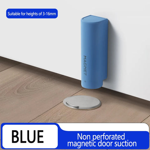 Door stop magnetic Door stopper Milk white black nail free Door base door hardware close prevention door closer Bumper block