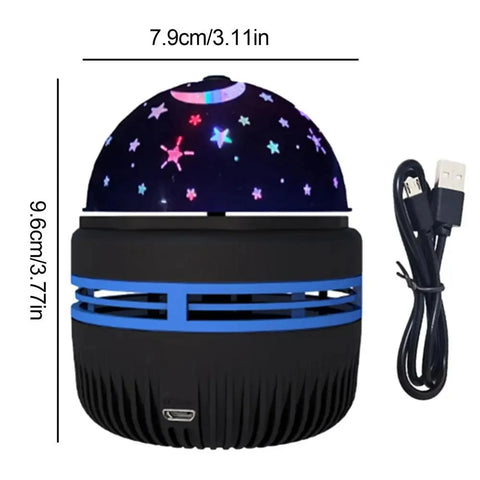 LED Starry Galaxy Projector Light RGB Smart Remote Control Star Aurora Lamp KTV USB Powered Auto Rotating for Home Bedroom Decor