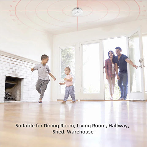 Built-in 10 Year Battery Smoke Detector WiFi Function Tuya Smart Home Parlor Child Room Kitchen Shop Fire Sound Alarm Sensor