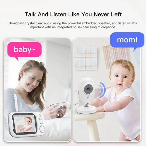 Cdycam New 3.5 inch Wireless Video Baby Monitor Night Vision Temperature Monitoring 2 Way Audio Talk Baby Nanny Security Camera