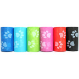 1200pcs Random Color Cartoon Paw Graphic Dog Poop Bags Pet Poop Bags Leak-Proof Dog Waste Bags For Pet Supplies