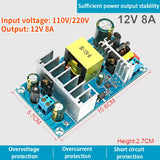 AC 85-265V to DC 5V 12V 24V  step down Transformer power supply  1A 2A 4A 6A 8A 9A  13A switching power module  bare board