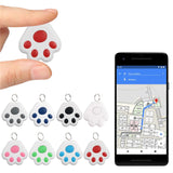 Dog Paw Shape Mini Smart GPS Tracker Keys Finder Locator Bluetooth Anti Lost Alarm Sensor Device Tracker For Kids Pets Luggage