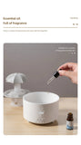 Rotating Umbrella Dynamic Raindrop Humidifier Home Desktop Essential Oil Aromatherapy Machine Seven Colours Light Remote Control