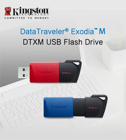 100%Original Kingston USB Flash Drive Pen Drive DTXM Pendrive 64G 128GB 256GB USB3.2 Flash Disk Mini Key Memory Stick 3.0 Drives