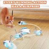 Smart Cat Toy 2 Modes Automatic Moving Remote Controlled Toy Car for Cats Dogs Interactive Playing Kitten Training Pet Supplies