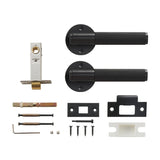 Dooroom Brass Door Lever Set Knurled Privacy Passage Dummy Thumbturn Lock Handle Set Knurled Hardware