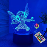 3D Illusion Stitch Night Light with Remote Control and Smart Touch Room Decor Lamp Birthday Valentine's Day Christmas Gifts