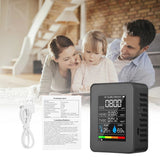 5-in-1 CO2 Meter Digital Temperature &amp; Humidity Tester