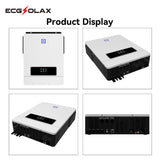 ECGSOLAX 8.2KW 10.2KW Hybrid Solar Inverter 48V 230VA MPPT 160A/180A Charging Controller PV Max 500VDC Pure Sine Wave Inverter