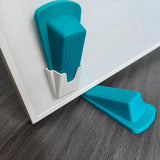 Silicone Door Stopper Self Adhesive Strong Suction Wall Protectors Hidden Mute Anti Collision Floor Holder 12.4*12.4*3.5cm