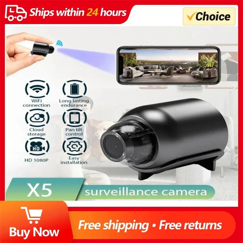 X5 Mini Camera Wireless 1080P Surveillance Security Video Card Cam Night Vision Motion Detect Camcorder Monitor Cam Smart Home