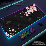 Sakura RGB Mouse Pad Gaming Mousepad LED Mouse Mat Keyboard Mat Anti-slip Best Choice Desk Pad XXL Luminous Desk Rug