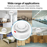 Tuya Smart Zigbee Smoke Detector Smart Home Real-time Monitoring Remote Alarm Notification App Control Works Need Zigbee Hub