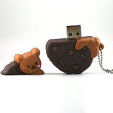 USB flash drive pendrive 128GB  4GB 8GB 16GB 32GB 64GB cute animal  cartoon Cat  penguin biscuit Dinosaur pen drive memory stick