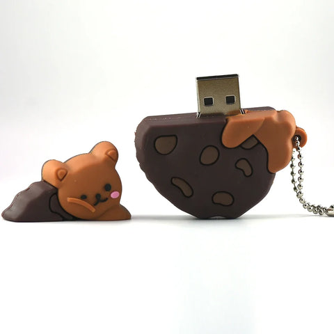 USB flash drive pendrive 128GB  4GB 8GB 16GB 32GB 64GB cute animal  cartoon Cat  penguin biscuit Dinosaur pen drive memory stick