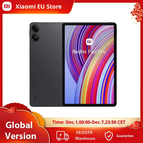 Global Version Xiaomi Redmi Pad Pro Tablet 8GB+256GB Snapdragon 7S Gen 2 Octa Core 12.1'' 120Hz Display 10000mAh Battery