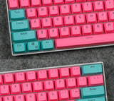 61 Key Set PBT Keycaps Ansi 60% Computer Gamer Mechanical Keyboard Cap Backlight OEM Miami DOLCH GK61 SK61 Anne pro 2 RK61 K617