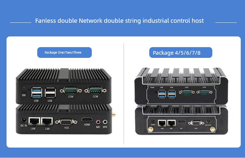 Small Host J1900 Dual-Network Multi-Serial Port J4125 Industrial Computer Mini Mini PC Desktop Fanless Industrial Computer