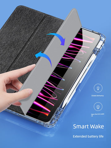 New Arrival Applicable Ipadpro11 Tablet Protective Case Air4/5 Sleep 10.2 with Pen Slot 9.7 Transparent 2024 High Transparent Air13 Drop-Resistant 10.5-Inch Abrasion Resistant 12.9 Scratch-Resistant Case