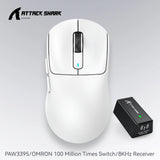 Attack Shark X3 Wireless Mouse ,Macro Gaming  Mouse, 49g Lightweight Mouse,PixArt PAW3395 650IPS 26000dpi,mouse pad/PC/laptop