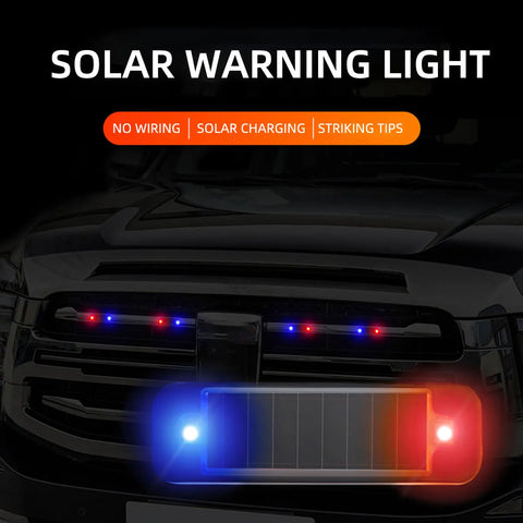 Mini LED Solar Power Car Warning Light Night Security Simulated Alarm Wireless Anti-Theft Caution Lamp Flashing Dummy Alarm Lamp