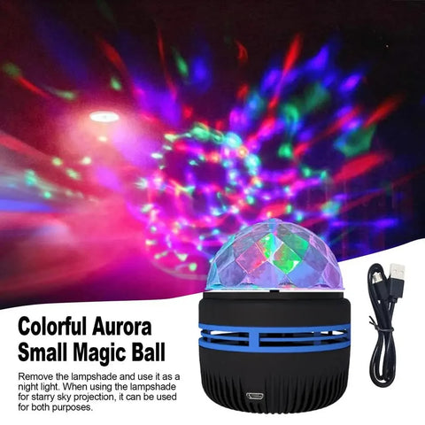 LED Starry Galaxy Projector Light RGB Smart Remote Control Star Aurora Lamp KTV USB Powered Auto Rotating for Home Bedroom Decor