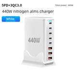 Multi-Port USB Charger Porous Socket Fast Charging Plug for Huawei Xiaomi Interface Multi-Function High-Power Desktop Studio Power Strip Socket Integrated Universal Charging Pile Station Mobile Phone Neutral