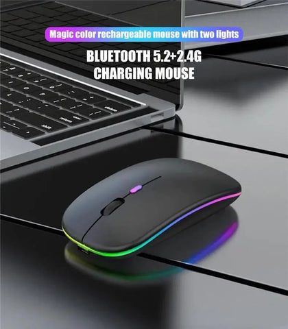 Wireless Mouse RGB Rechargeable Mice Wireless Computer Mause LED Backlit Ergonomic Gaming Mouse For Laptop PC