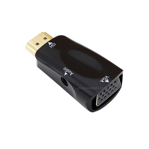 HDMI-compatible to VGA Adapter Male To Famale HD 1080P Audio Cable Converter For PC Laptop TV Box Computer Display Projector