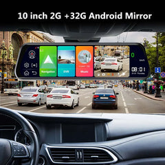 Anfilite 10" 4G ADAS CAR smart Mirror navigation WIFI Camera Android 8.1 GPS Dual lens camera 1080P Video Recorder Dash cam