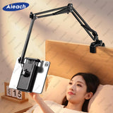 Tablet Holder for Bed with Long Metal Arm iPad Stand Tablet Bracket 360° Rotating Bed Phone Mount for 4.5~12.9 inch Phone Tablet