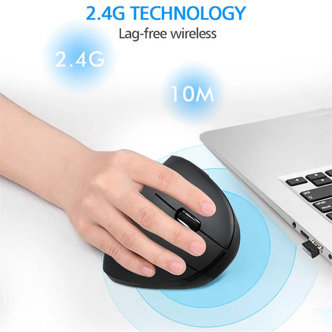 2.4G Wireless Mouse Vertical Ergonomic Mause Gamer Right Hand USB Gaming Computer Mice for PC Laptop Home Office