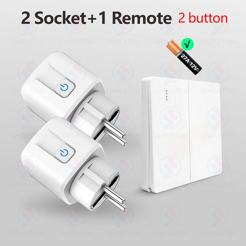 Smart Home Wireless Remote Control Socket Switch 16A EU FR Plug Electrical Outlet for Remote ON OFF Household Appliance/Light